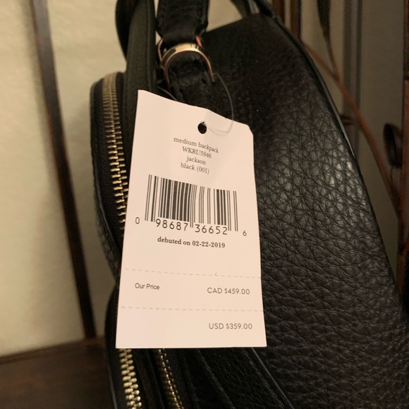 Kate spade medium backpack black pebble leather - Picture 4 of 7
